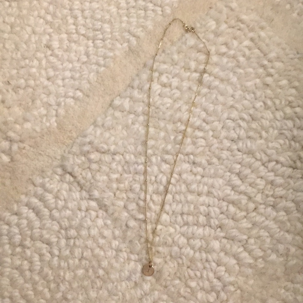 Gold j necklace
